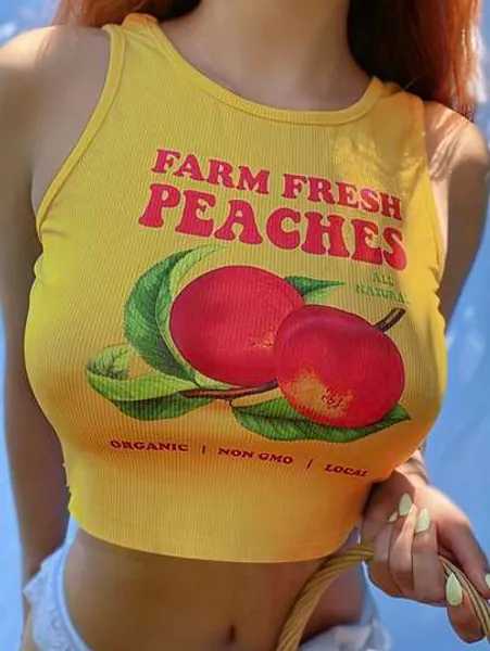 Letter And Suit Printed Slim Fit Tank Top