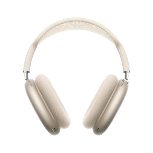 Apple AirPods Max Cuffie wireless over-ear, Cancellazione attiva del rumore di livello pro, Modalità Trasparenza, Audio spaziale personalizzato, Ricarica USB-C, Cuffie Bluetooth per iPhone, Galassia - Galassia - USB-C
