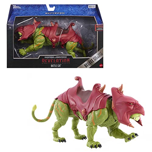 Masters of the Universe Masterverse Battle Cat, 14-in Motu Battle Figure for Storytelling Play and Display, Gift for Kids Age 6 and Older and Adult Collectors [Amazon Exclusive] - Multicolor