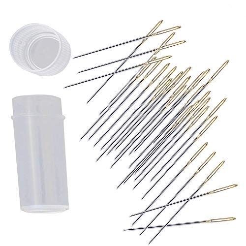 30pcs Cross Stitch Needles Hand-Stitched Embroidery, Embroidery Hand Needles Sewing Needles for Cross Stitching - Size 24