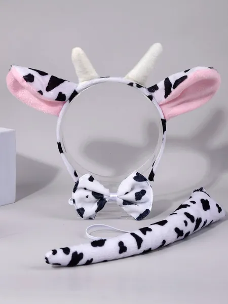3pcs Cow Pattern Costume Prop