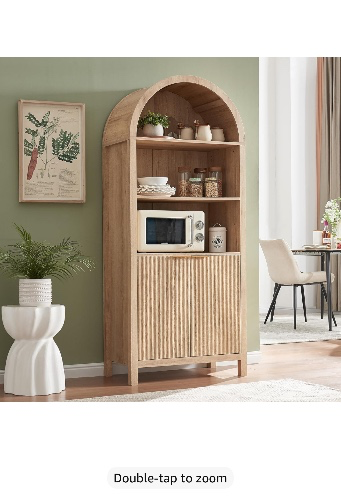 Arched cabinet bookshelf