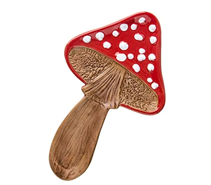 Spoon Rest Spoon Holder For Stove Top Cute Mushroom Spoon Rest For Kitchen Counter Ceramic Spatula Holder Utensil Rest