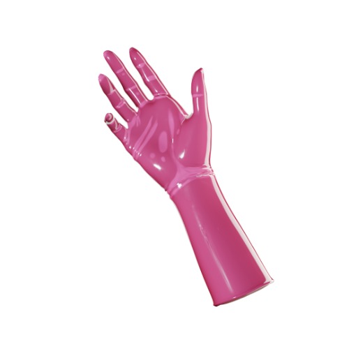 Dragonfruit Pink Gloves (Mid-Arm Length) | Medium / 0.6mm