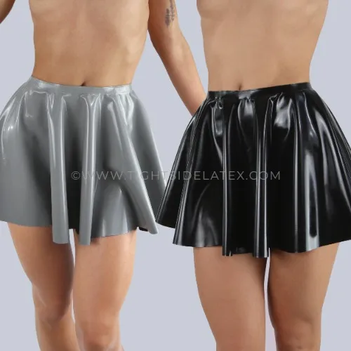 Cobalt/Purple Latex Reversible Skater Skirt 