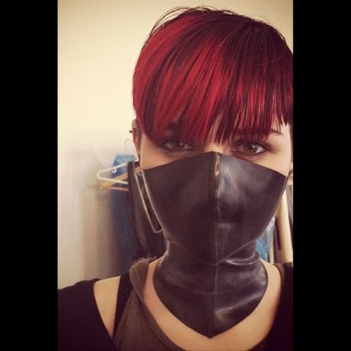 Latex Black Ninja Mask