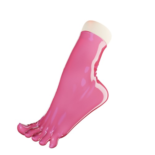 Dragonfruit Pink Toe Socks (Ankle Length) | Small / 0.6mm