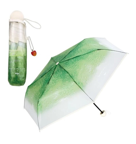 Melon Soda Umbrella Tabi suru Kissa x Wpc. Folding Vinyl Umbrella Green Cream Soda Design Japan NEW