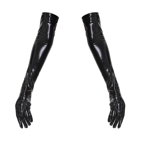 Amorino Women's Irresistible Latex Elbow Gloves - Black / M