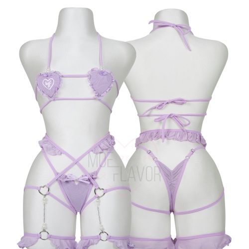 Heart Blush Lingerie - Purple / M/L