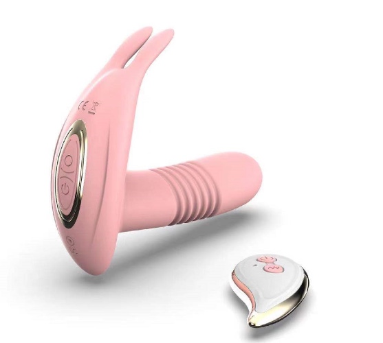 Vibrator Panties Thrusting Vibrator For women Remote Control Wearable G Spot Dildo Masturbator Sex Toys For Adults - Pink