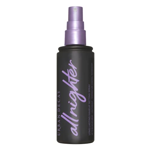 Urban Decay All Nighter Waterproof Makeup Setting Spray for Face, Long-lasting Award-winning Finishing Spray for Smudge-proof & Transfer-resistant Makeup, 16 HR Wear, Oil-free, Natural Finish, 4 fl oz - Transparent - 4 Fl Oz (Pack of 1)