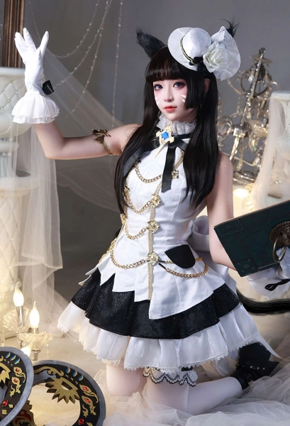 Eternal Fantasy Songbirds Cosplay Costume Halter Top and Skirt with Stockings Gloves