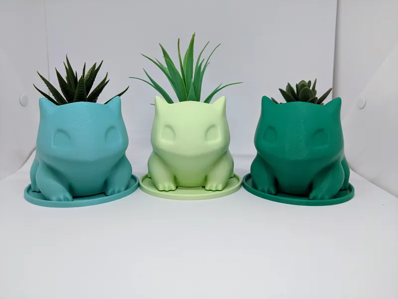 Pokémon Bulbasaur Planter with free drip tray -  multiple colors - more than 800! satisfied customers!
