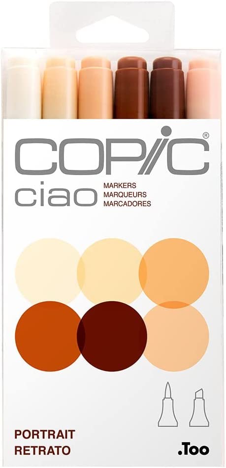 Copic Ciao, Alcohol Marker 6pc sets, Portrait - Portrait Markers