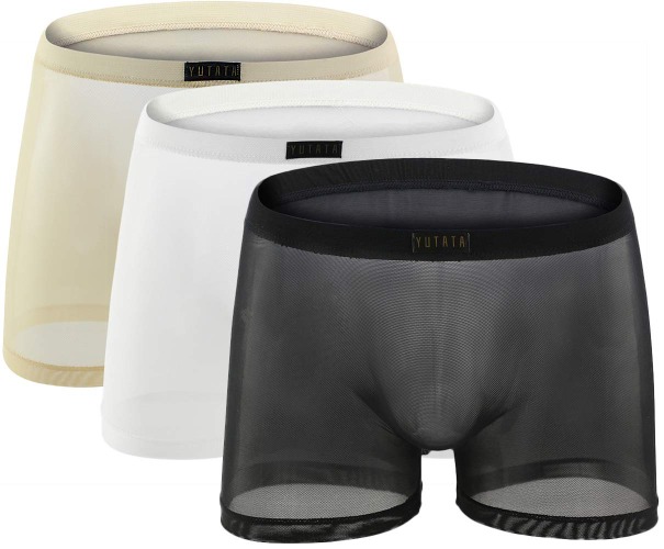 Men's See Through Shorts Boxer Briefs