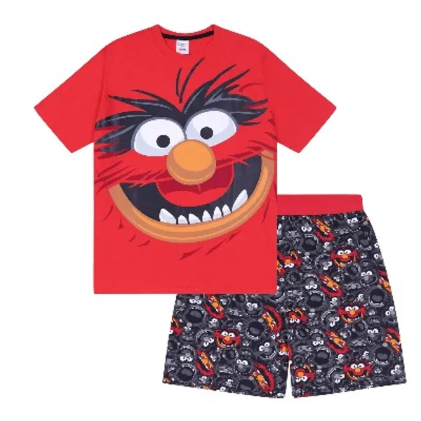 The Muppets Animal Official Gift Mens Loungewear Retro Short Pajamas