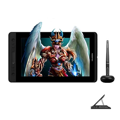HUION KAMVAS Pro 13 Tablette Graphique avec Ecran HD 13.3 Pouces Moniteur de Dessin, idéal pour Peinture, retouche Photo, et Le télétravail, Compatible avec Chromebook, Windows & Mac - Kamvas Pro 13（13,3 Pouces）