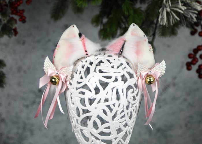 PINK CALICO CAT ears