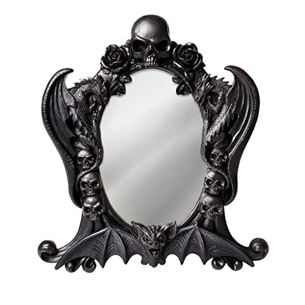 The Vault Home Tabletop Decorative Nosferatu Mirror - Black