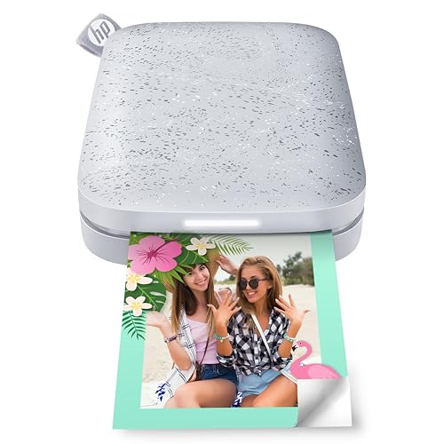 HP Sprocket 2x3" Instant Smartphone Photo Printer - Portable Color Wireless Mobile Printer - Zink Sticky-Back Photos - Print from Compatible iOS & Android Devices with Bluetooth w/Fun App - Luna Pearl - Luna Pearl - Printer