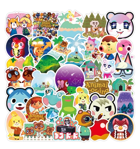 Cute Animal Crossing Stickers 50PCS ACNH Vinyl Sticker