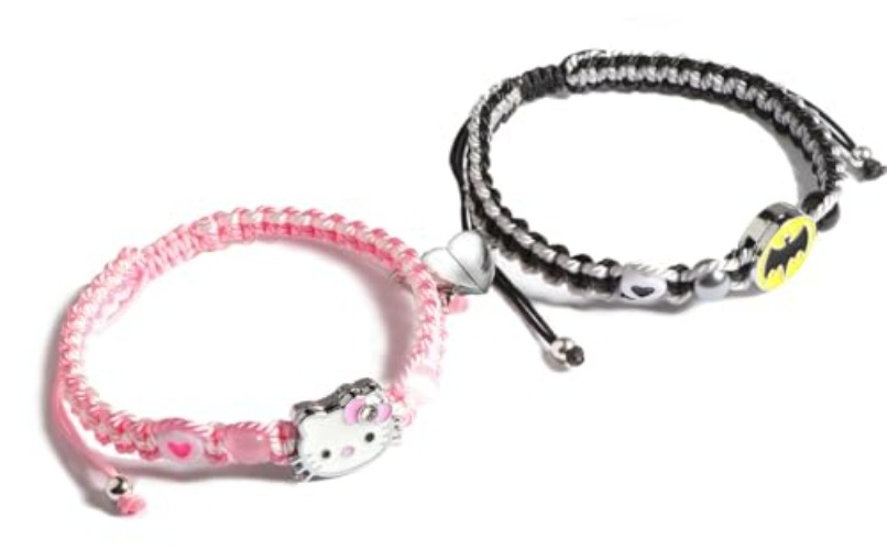 SKIRIFLA Friendship/Couples Bracelets Set, Valentine's Day Birthday Jewelry Gifts for Bf and Gf Soulmate, Matching Spider Bracelet for Best Friend Bestie Daugter Sister Son - Kitty + Bat