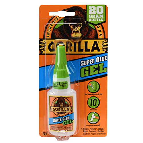Gorilla Super Glue Gel, 20 Gram, Clear, (Pack of 1) - 1 Pack - Super Glue