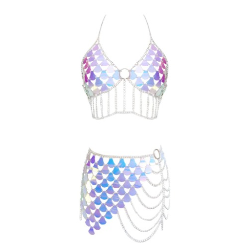 Connie Cloris Women's Sexy Suit Body Chain - G-Silvery Colour