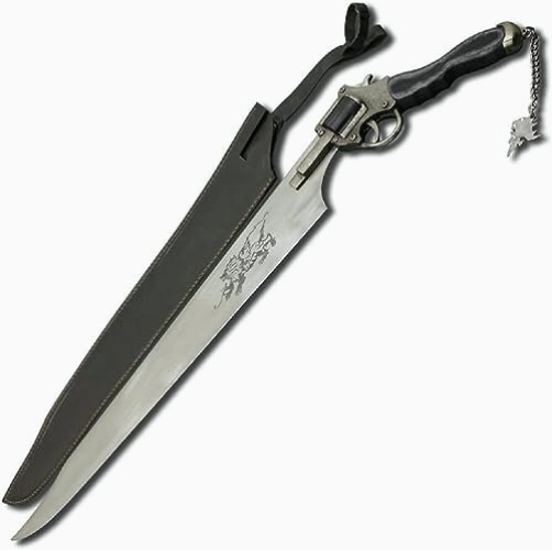 New Handmade Functional Squall Gunblade Revolver Sword with Case/Squall Leonhart Lionheart Winged