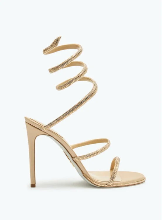 CLEO GOLD SANDAL WITH CRYSTAL 105