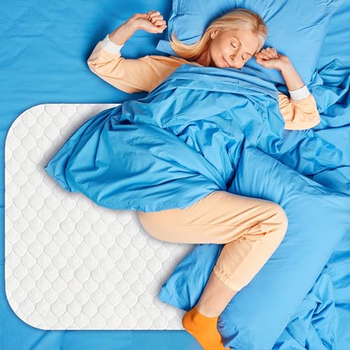 Premium Quality Bed Pad, Quilted, Waterproof, and Washable, 34" x 52" The Best Underpad Sheet Protector for Children or Adults with Incontinence (2-Pack) - 34x52 Inch (Pack of 1)