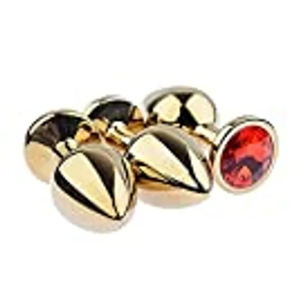 3 Pieces Round Stainless Steel Couples Diamond Lovers Beginner Kit Training Set Jewelry (Red)