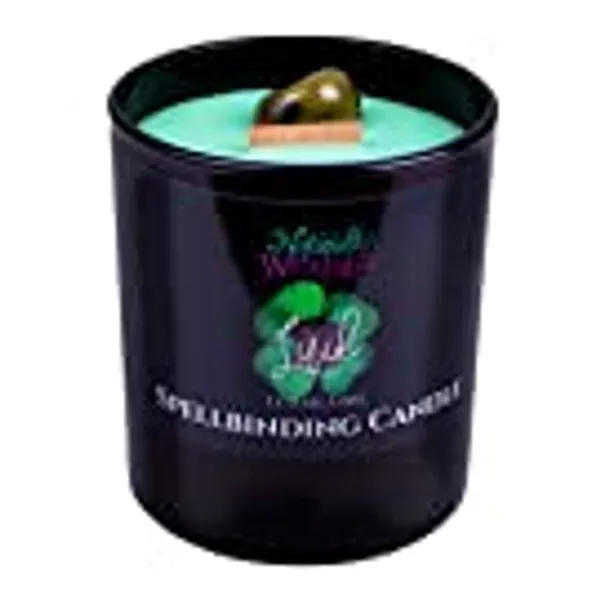 Naturally Wicked Spellbinding Luck Candle | Scented Crystal Spell Candle | Inc Unique Candle Gift Box