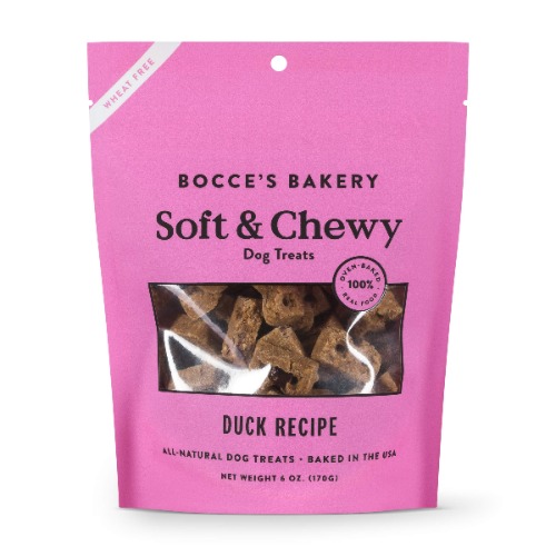 Bocce’s Bakery Oven Baked Duck Recipe Treats for Dogs, Wheat-Free Everyday Dog Treats, Made with Real Ingredients, Baked in The USA, All-Natural Soft & Chewy Cookies, Duck, 6 oz - Chicken Recipe