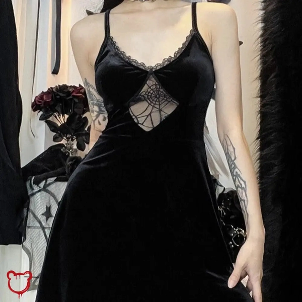 Black Gothic Cut Out Dress