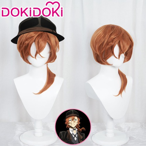 【Ready For Ship】DokiDoki Anime Bungo Stray Dogs Cosplay Nakahara Chuuya Wig Men Brown Hair | Nakahara Chuya