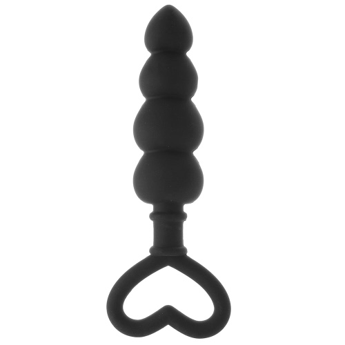 PinkCherry Black Hearts Butt Plug | Regular