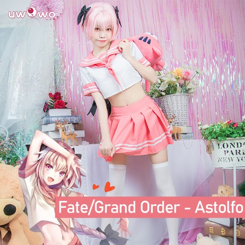 【Pre-sale】Uwowo Collab Series: FGO Fate Apocrypha Rider Astolfo Cosplay Costume JK School Uniform - M