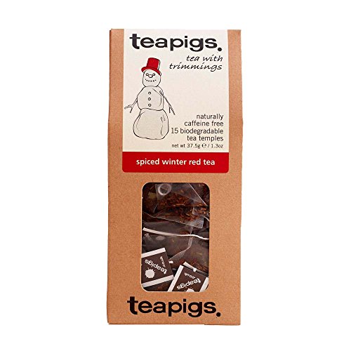 Teapigs Spiced Winter Red Herbal Tea Bags With Whole Spices (1 Pack Of 15 Teabags) Rooibos Herbal Tea Base | Naturally Caffeine Free Redbush Tea - 15 Count (Pack of 1)