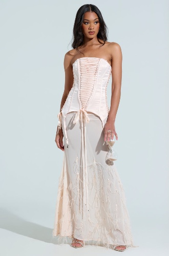 STAR OF THE SHOW CORSET MAXI DRESS | M