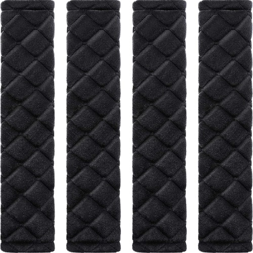 Tatuo 4 Pack Safe Belt Pads for Car Seatbelt Protector Soft Comfort Safe Belt Shoulder Strap Covers Harness Pads Helps Protect Your Neck and Shoulder (Black, 11.8 Inch) - Black 11.8 Inch