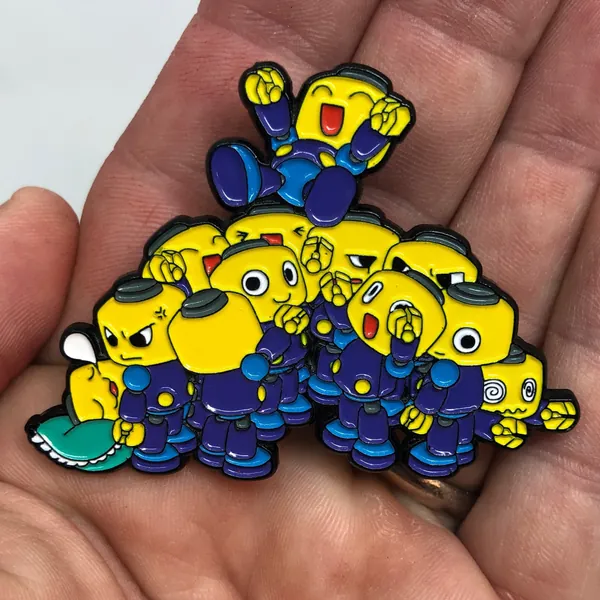 Servbots - Custom fanmade 2.5 inch wide enamel pin