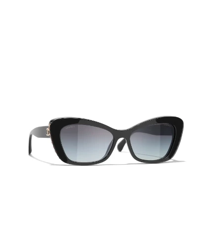 Sunglasses: Cat Eye Sunglasses, acetate & glass pearls — Fashion | CHANEL