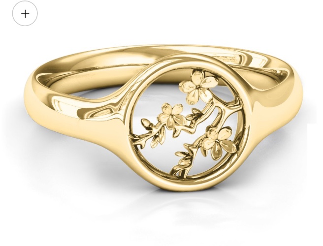 Full Circle Cherry Blossom Ring