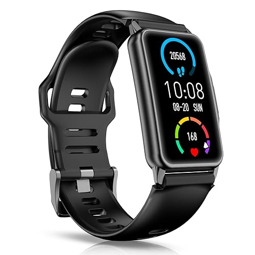 Smart Watch Fitness Tracker with 24/7 Heart Rate, Blood Oxygen Blood Pressure Monitor Sleep Tracker 120 Sports Modes Activity Trackers Step Calorie Counter IP68 Waterproof for Andriod iPhone Women Men - Graphite Black