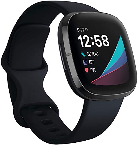 Fitbit Sense - Smarwatch Lunar Carbon/Graphite Stainless Steel