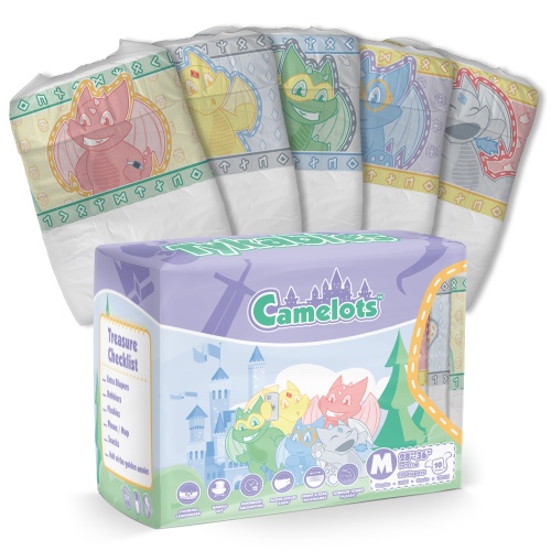 Camelot Diapers | XL 48"-56" / 10 Diapers