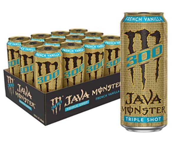 Monster Energy Java 300 Triple Shot Robust Coffee, French Vanilla, 15 Fl Oz (Pack of 12) - Java 300 Vanilla - 15 Fl Oz (Pack of 12)