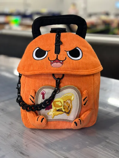 Demon Chainsaw Dog Corduroy Sling Bag // Cosplay // Anime Streetwear